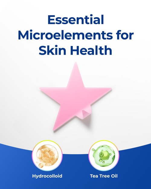 POINTMASS Star Pimple Patches for Face: Cute Acne Dots Hydrocolloid Stickers, Strong Absorption, 6 Colors, 312 Patches, Overnight Care
