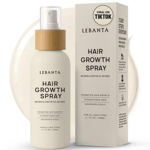 Lebanta Hair Growth Oil Spray - 100% Pure Organic Formula for Thicker, Stronger Hair - 4.1 Fl Oz
