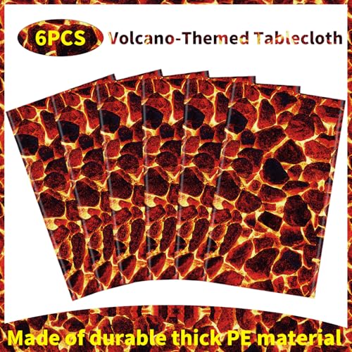 6 Pack Lava Tablecloth for Halloween & Party Decor - 51 x 86 Inches - Variation 6