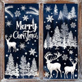 Christmas Window Clings 9 Sheets Winter Forest Snowflakes Reusable Decor