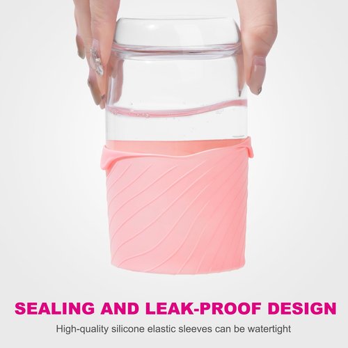 Mrsdry Bottle Covers for Travel, Leak Proofing, Travel Size Container Silicone toiletry sleeves, Leak Locks Travel Accessories for Shampoo Wash Body Bottles and other beauty and personal care(8pcs)