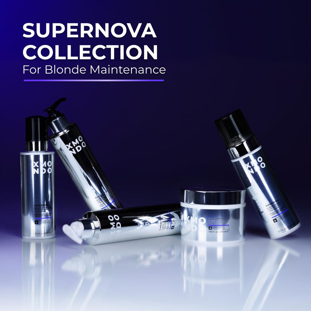 XMONDO Hair Supernova Blonde Toning Shampoo - Vegan Formula with Jojoba Oil & Violet Pigments | 8 Fl Oz