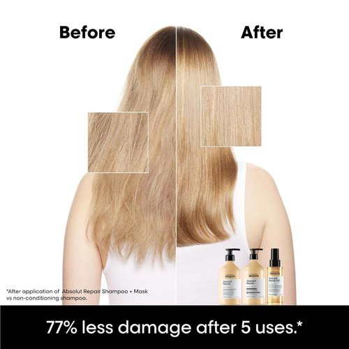 L'Oreal Professionnel Absolut Repair Shampoo - Protein Treatment for Dry, Damaged Hair | Repairs & Adds Shine