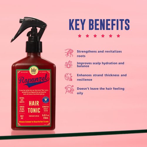 Lola From Rio - Rapunzel Hair Tonic Spray for Women | Strengthening & Thickening Treatment - 8.45 fl oz