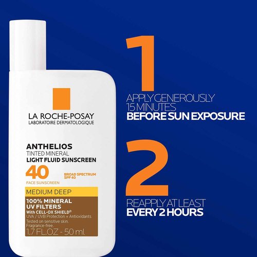 La Roche-Posay Anthelios Sunscreen SPF 40 - Ultra-Light, Fast-Absorbing, Oil-Free Face Protection