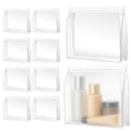 Circloophs 30 Pack Clear Makeup Bag Organizer Cosmetic Zipper Pouch TSA Approved Small Travel Pouches Transparent EVA Reusable Water-resistant Plastic Clear Gift Bags Bulk, Frosted, 11” x 8” x 2.8”