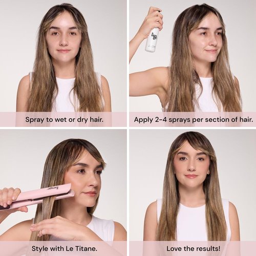 L'ANGE HAIR Heat Protectant Spray - 450°F Thermal Agent for Frizz Control & Shine | Lightweight, Non-Greasy, 4 fl oz