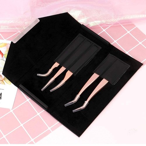 1 Piece Black PU Leather Empty Tweezers Storage Bag for Eyelash Extensions Multi-pockets Travel Case For Eyelash Grafting Extension Tweezers