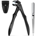 DRMODE Toenail Clippers for Thick Toenails for Seniors, Upgraded Long Handled Angled Head Toe Nail Clippers for Men Thick Nails with Wide Opening, Large Finger Nail Clippers Adult with Catcher