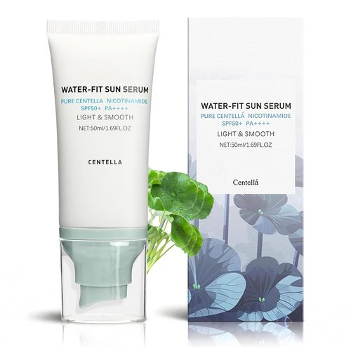 Centella | Korean Sunscreen SPF 50+ - Lightweight Mineral Formula for Sensitive Skin, 1.7 oz