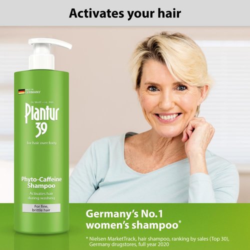 Plantur 39 Fine & Brittle Hair Shampoo - Phyto-Caffeine Formula for Women's Thinning Hair | 16.9 fl oz