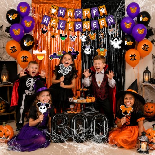 Halloween Party Decorations Bundle with Balloons, Banners & Photo Props