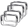 Cosywell Clear Toiletry Bag Quart Size Bag Travel Makeup Cosmetic Bag PVC Toiletries Cosmetic Pouch for Women Men 3PCS (2M+2S)