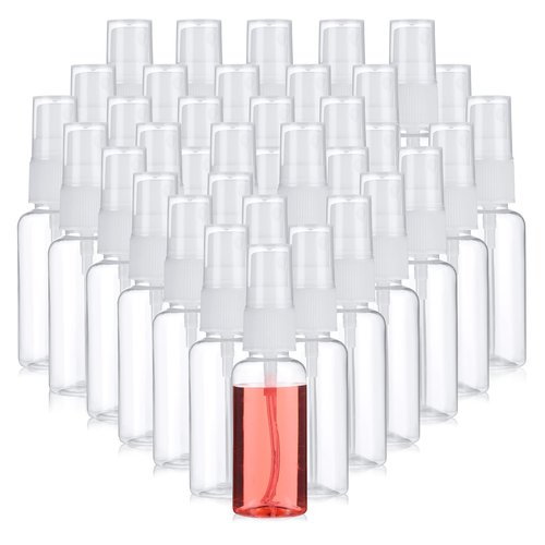 Lemecima 100 Pcs Mini Spray Bottles 1 oz Clear Plastic Fine Mist Spray Bottles with Small Funnels Empty Plastic Bottles Travel Bottle for Essential Oils Travel Perfumes