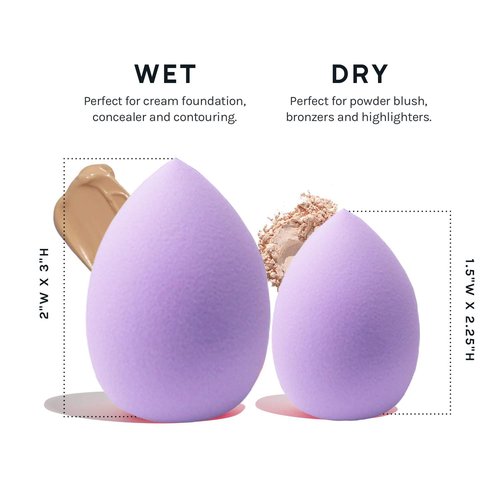 6PCS makeup Sponge Set Latex Free and High-definition Set of makeup Wonder blender For Powder Cream and Liquid, Super Soft Wonder Beauty Cosmetic Dry & Wet Multi-Use