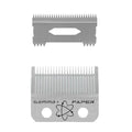 GAMMA+ Replacement Fixed Stainless Steel Faper Hair Clipper Blade with Moving Stainless Steel Slim Deep Tooth Cutter Set