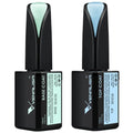VENALISA 2 Pcs 15ml Gel Nail Ploish Base and Top Coat Set, No Wipe High Gloss Long Lasting Tempered Top Coat Polish Soak Off LED Gel Kit