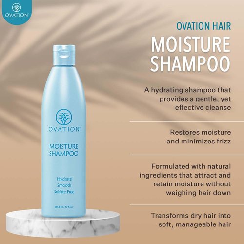 Ovation Moisture Shampoo - Hydrating Formula for Soft, Healthy Hair | 12 oz.