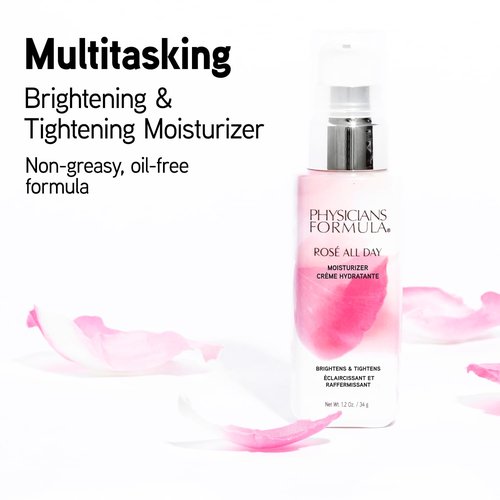 Physicians Formula Rosé All Day Face Moisturizer - Oil-Free, Clean Beauty, Dermatologist Tested, 1.7 oz