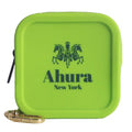Ahura Green Large Silicone Cosmetic Bag – Travel Makeup Bag, Coin Purse & Zipper Pouch – Solid Fragrance & Cosmetic Organizer – Reusable Toiletry Bag for Purse, Gym, Beach & Travel (Green)