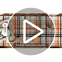 Artoid Mode Plaid Fall Table Runner 13x120 Inch - Orange & Black Variation