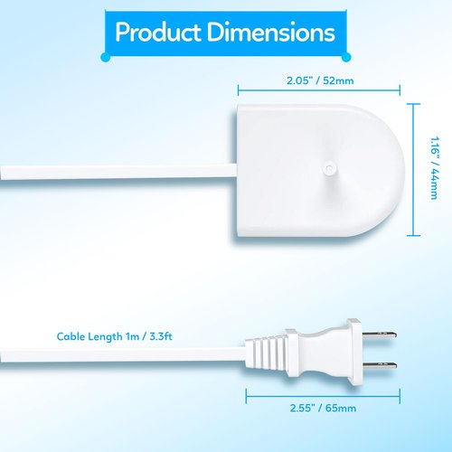 KAROXY Replacement Charger Base for Philips Sonicare Toothbrush Compatible with 6100 4100 5100 5300 6500 9000 Series Electric Toothbrush Charger for Philips Sonicare Toothbrush Waterproof Pack 2