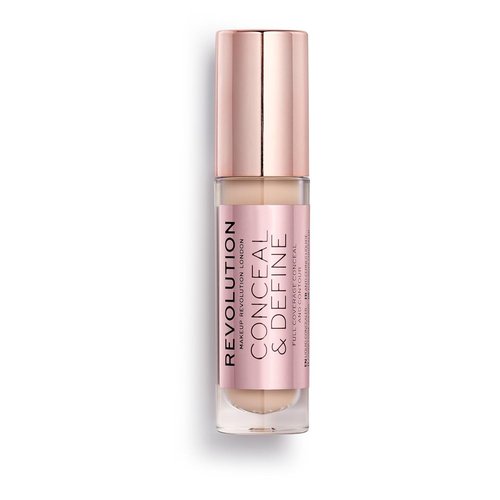 Revolution Beauty London Conceal & Define Concealer - Full Coverage, Lightweight, Vegan | C3 Fair to Light, 0.14 oz