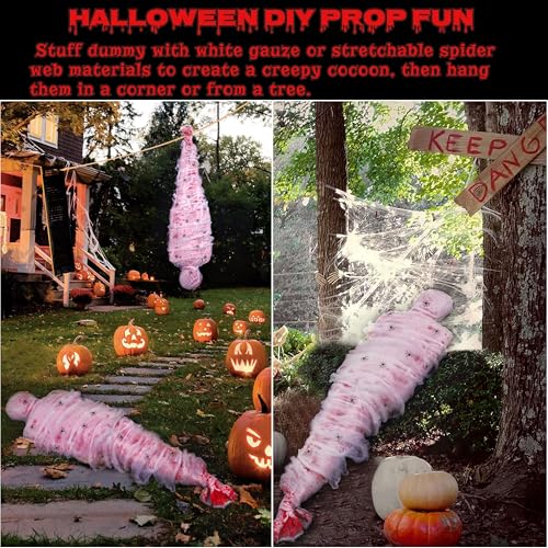 Halloween Inflatable Props Set - 4 Life-Size Outdoor Decorations with Tattoos