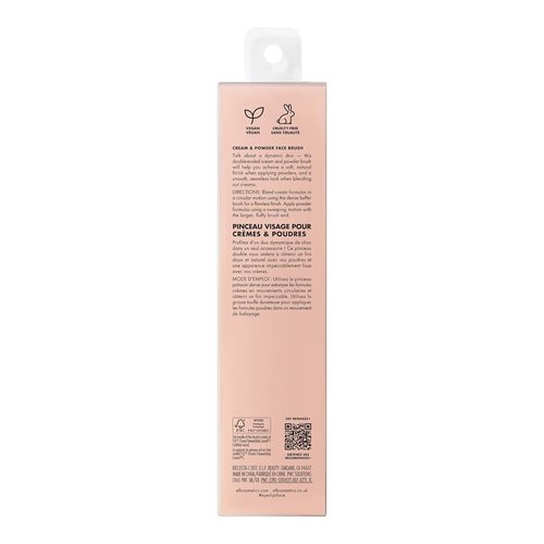 e.l.f. Dual-Ended Cream & Powder Brush - Two-in-One Makeup Tool for Flawless Complexion | Vegan & Cruelty-Free