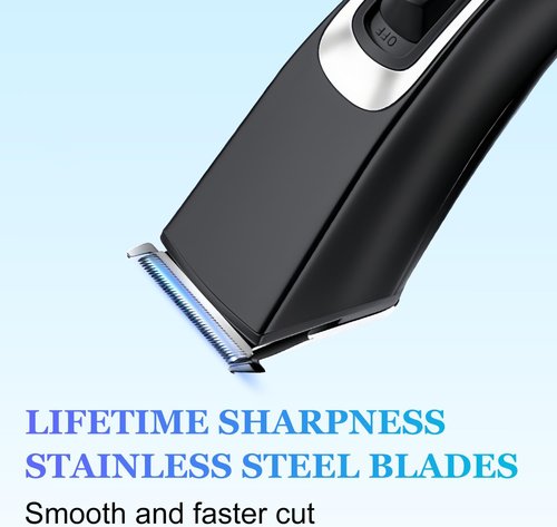 HTC Men's Hair Clippers & Beard Trimmer Grooming Kit - Professional All-in-One Electric Haircut Set, Fully Washable, Corded & Cordless Use