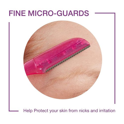 Schick Hydro Silk Touch-Up Dermaplaning Tool with Precision Eyebrow Cover, 9ct | Dermaplane Razor, Face Razors for Women, Peach Fuzz Remover | Beauty Stocking Stuffer