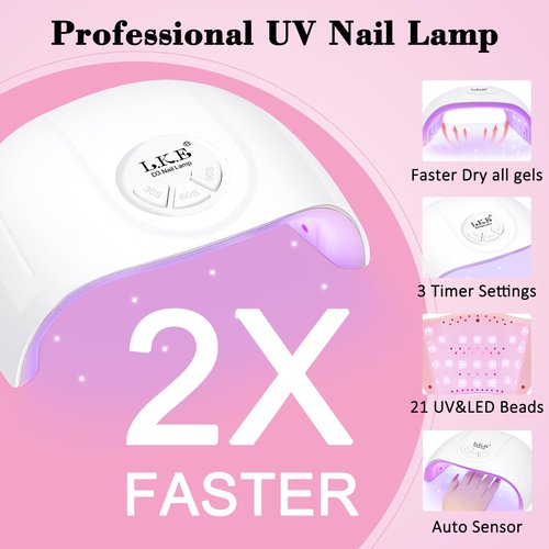 Gel Nail Polish Kit with UV Light, 36 Colors Nail Polish Set with Base and Matte&Glossy Top Coat Soak Off All Season Gel Nail Set Manicure Tools Gift for Women (36 Colors 02)