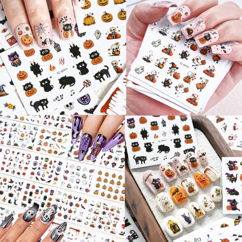 Halloween Nail Stickers Set - Ghost Spider Web Pumpkin Bat 30 Sheets - Variation of THIS listing: Halloween a