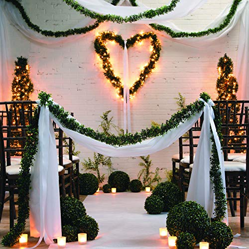 White Gossamer Sheer Draping Roll for Wedding & Party Decor - 100 FT x 3 FT - Elegant Backdrop & Ceiling Drapes