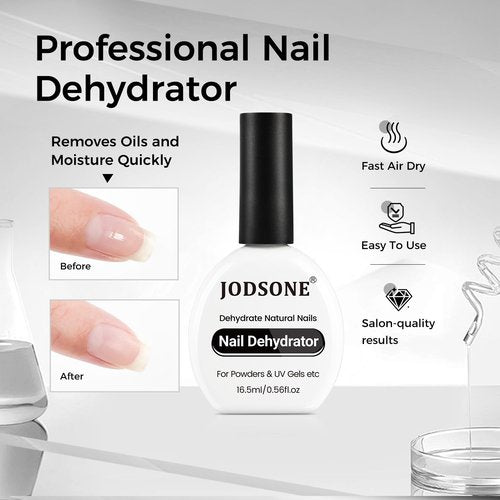 JODSONE Nail Dehydrate & Primer Set - 2Pcs 16.5ml for UV Gels | Superior Bonding for Professional Salons