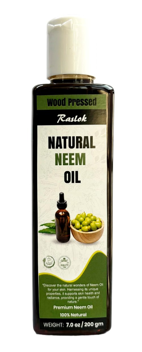 Raslok Pure Natural Neem Oil | Wood Pressed (7, Ounces)