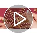 Halloween Coasters Set - Metal Spider Web Brass Drink Mats, 4 Pack