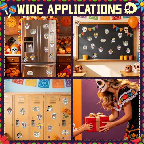 Day of the Dead Sugar Skull Craft Kit with Magnets & Paint Pens - 32 pcs
