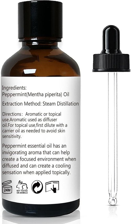 GM Gumili Peppermint Essential Oil - 100% Pure for Diffusers, Hair, Soap & Body Wash | 30ml