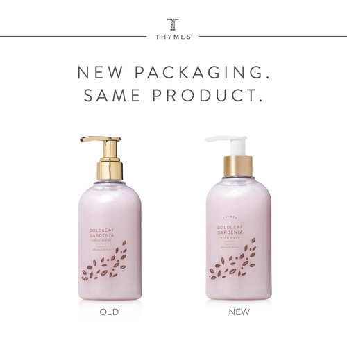 Thymes Moisturizing Hand Wash Soap - Luxurious Glycerin & Aloe Vera Formula - Floral Goldleaf Gardenia Scent (8.25 oz)