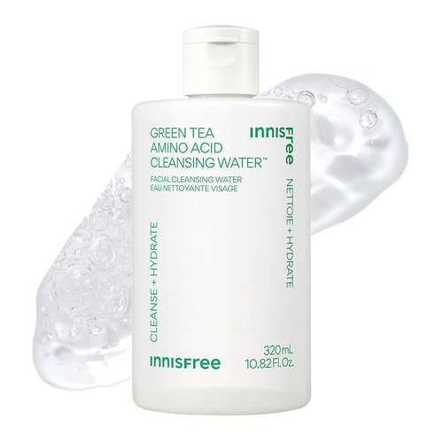 Innisfree Green Tea Cleansing Water - Hydrating Micellar Makeup Remover | Korean Skincare, Dermatologist Tested