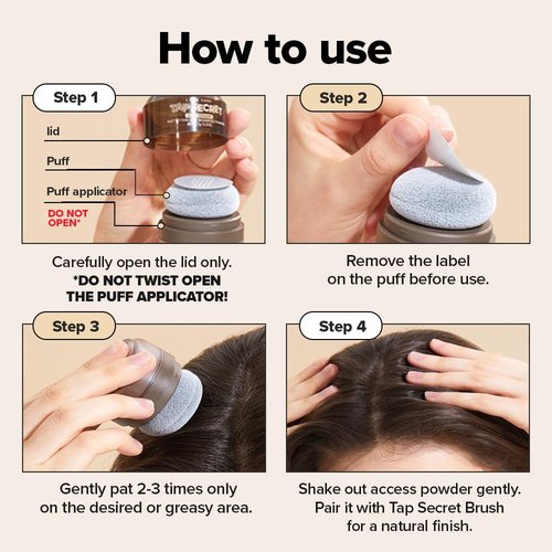 I DEW CARE Biotin Clarifying Dry Shampoo - Strengthening & Volumizing Powder for Dark Brown Hair | Travel Size 0.24 Oz
