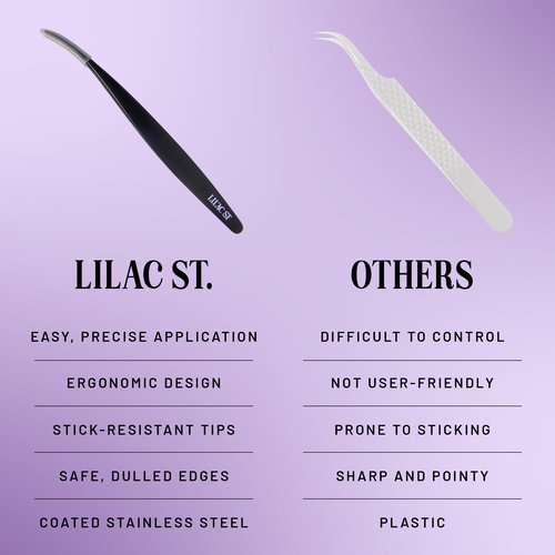 Lilac St. Lash Applicator for Faux Eyelash Clusters - Custom made for Precision Lash Placement - Use for Lash Extension Wisps and False Lashes