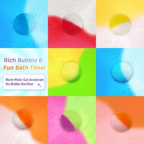 Bath Bombs for Kids with Toy Inside, 36 Pcs Bath Bombs with Glow in The Dark Dinosaur, Animal and Ocean Surprise Inside, Handmade Organic Bubble Bath Ball Gift Set for Birthday, Easter, Christmas
