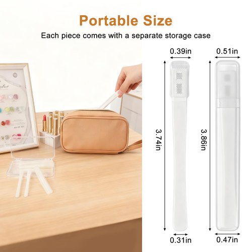 ASTONFOG Eyelid Brush with Soft Silicone for Sensitive Eyelids, Gentle Eyelid Margins Scrub Cleansing Brush for Blepharitis, Dry Eyes Relief, Oil, and Lid Scrub Device(5pcs)