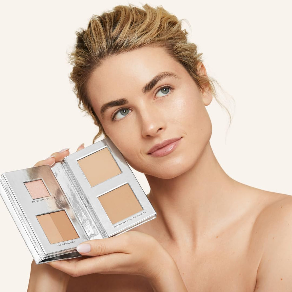Woosh Beauty Fold Out Complexion | Travel Makeup Palette, Cream & Powder, 6 Shades