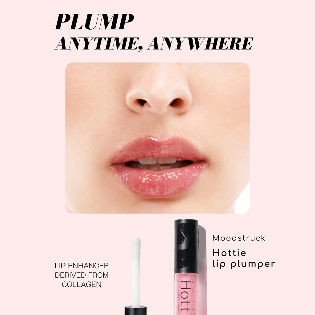 Younique Moodstruck Hottie Lip Plumper | Pale Pink Gloss with Collagen Peptides & Sodium Hyaluronate | Hydrating Lip Gloss for Fuller-Looking Lips | Makeup for Women