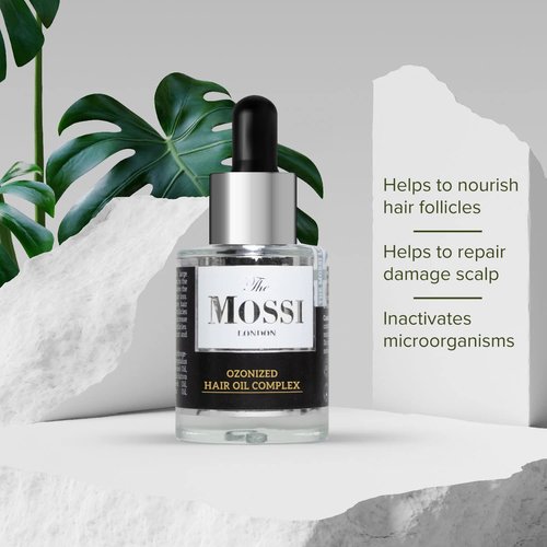 The Mossi London Ozonized Scalp Oil, Hair growth Complex, Hair oil for Dry Scalp, Hair Growth oil For Man, Woman, Scalp Treatment, All Hair Types (1.01 fl Oz. - 30 ml)