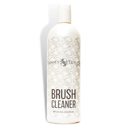 Tammy Taylor Acrylic Nail Brush Cleaner Liquid, Removes Solid Gel Nail Polish, Acrylic Dip Powder, All-in-One Poly Gel Slip Solution + Kolinsky Sable Nail Brush Conditioner, Cleaner & Restorer (16oz)