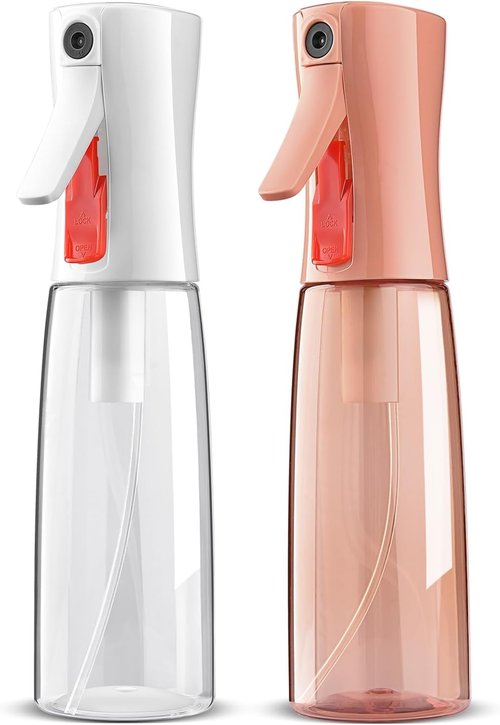 Continuous Spray Bottle for Hair by [Brand Name] - Fine Mist Water Mister | Eco-Friendly 6.1 OZ Misting Sprayer - Perfect for Styling, Cleaning & More - 2 Pack